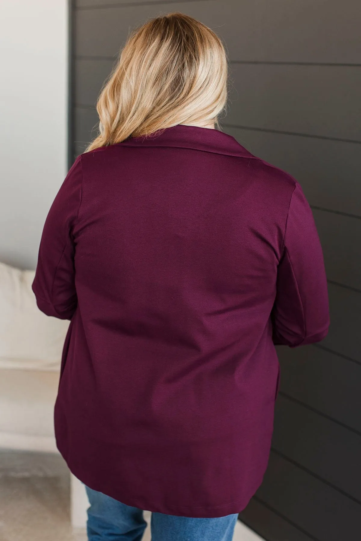 Back In Business Blazer- Wine