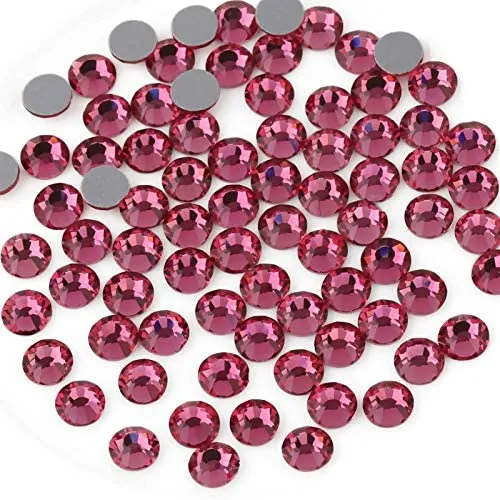beadsland 1440pcs Flat Back Crystal Rhinestones Round Gems for Nail Art and Craft Glue Fix,Montana(SS3(1.3-1.4mm))