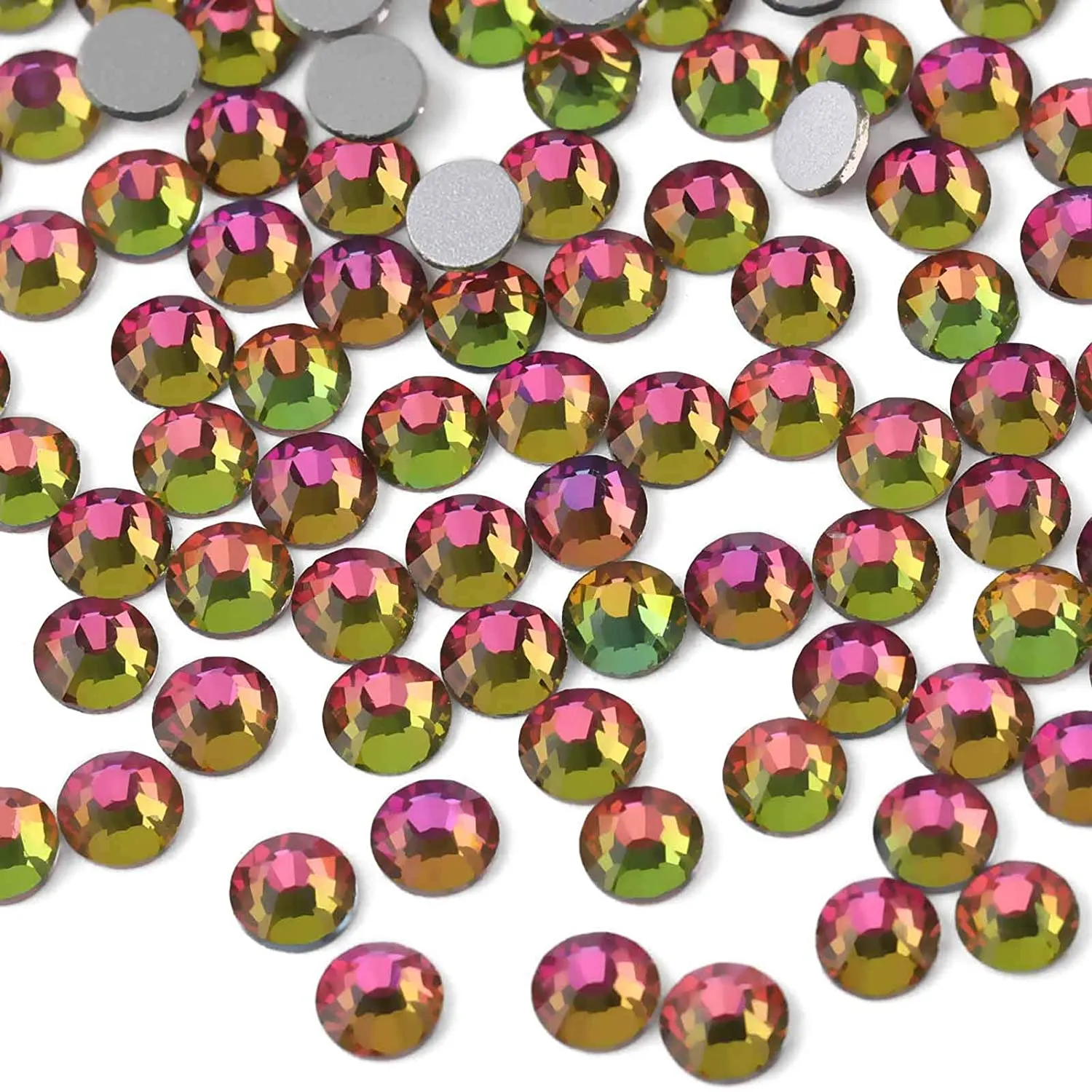 beadsland 1440pcs Flat Back Crystal Rhinestones Round Gems for Nail Art and Craft Glue Fix,Montana(SS3(1.3-1.4mm))