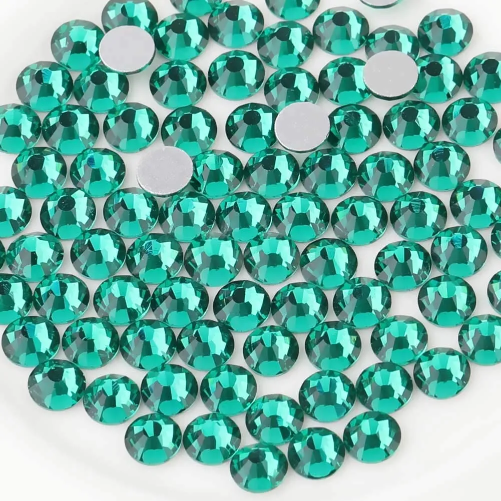 beadsland 1440pcs Flat Back Crystal Rhinestones Round Gems for Nail Art and Craft Glue Fix,Montana(SS3(1.3-1.4mm))