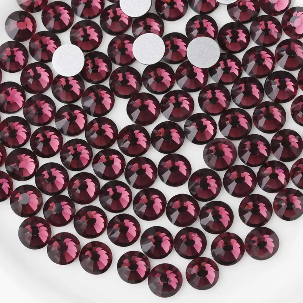 beadsland 1440pcs Flat Back Crystal Rhinestones Round Gems for Nail Art and Craft Glue Fix,Montana(SS3(1.3-1.4mm))
