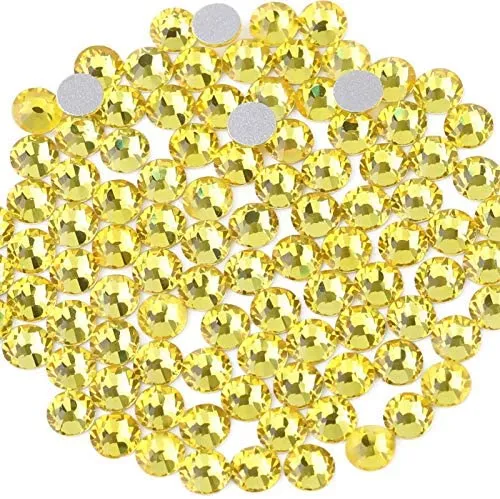 beadsland 1440pcs Flat Back Crystal Rhinestones Round Gems for Nail Art and Craft Glue Fix,Montana(SS3(1.3-1.4mm))