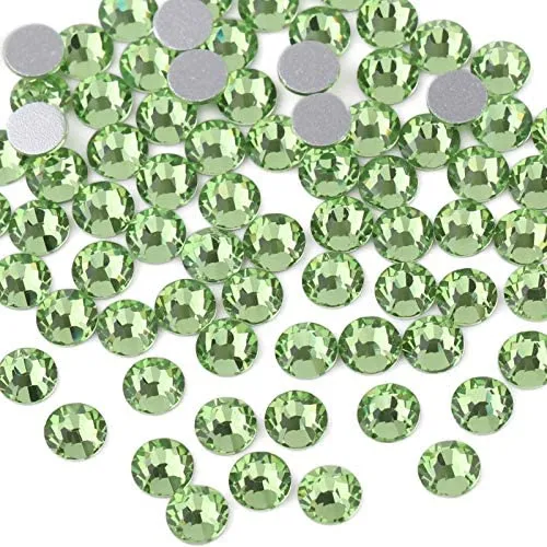 beadsland 1440pcs Flat Back Crystal Rhinestones Round Gems for Nail Art and Craft Glue Fix,Montana(SS3(1.3-1.4mm))