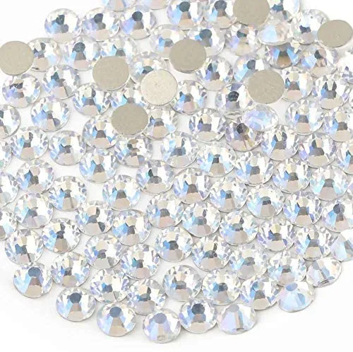 beadsland 1440pcs Flat Back Crystal Rhinestones Round Gems for Nail Art and Craft Glue Fix,Montana(SS3(1.3-1.4mm))