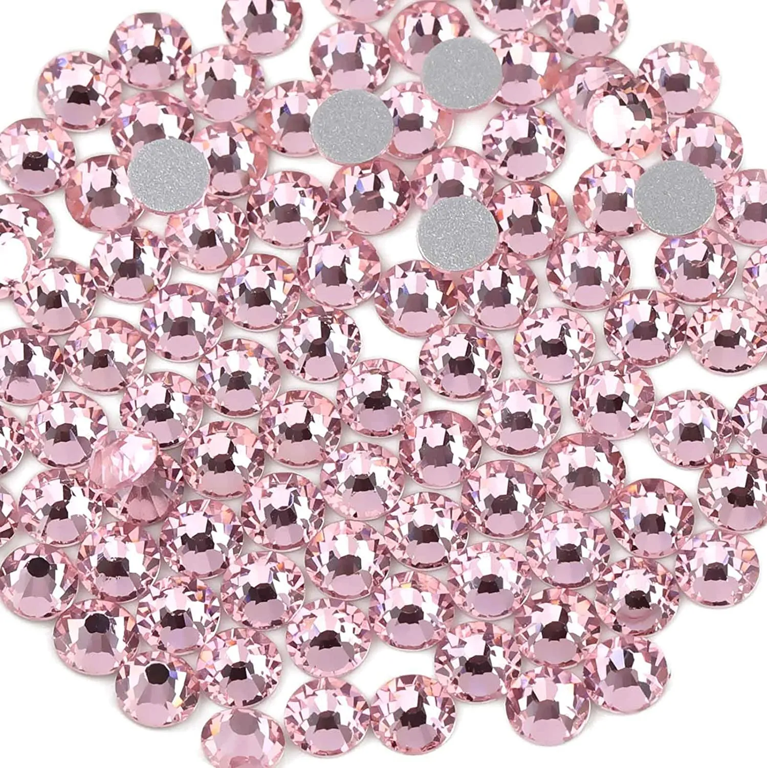 beadsland 1440pcs Flat Back Crystal Rhinestones Round Gems for Nail Art and Craft Glue Fix,Montana(SS3(1.3-1.4mm))