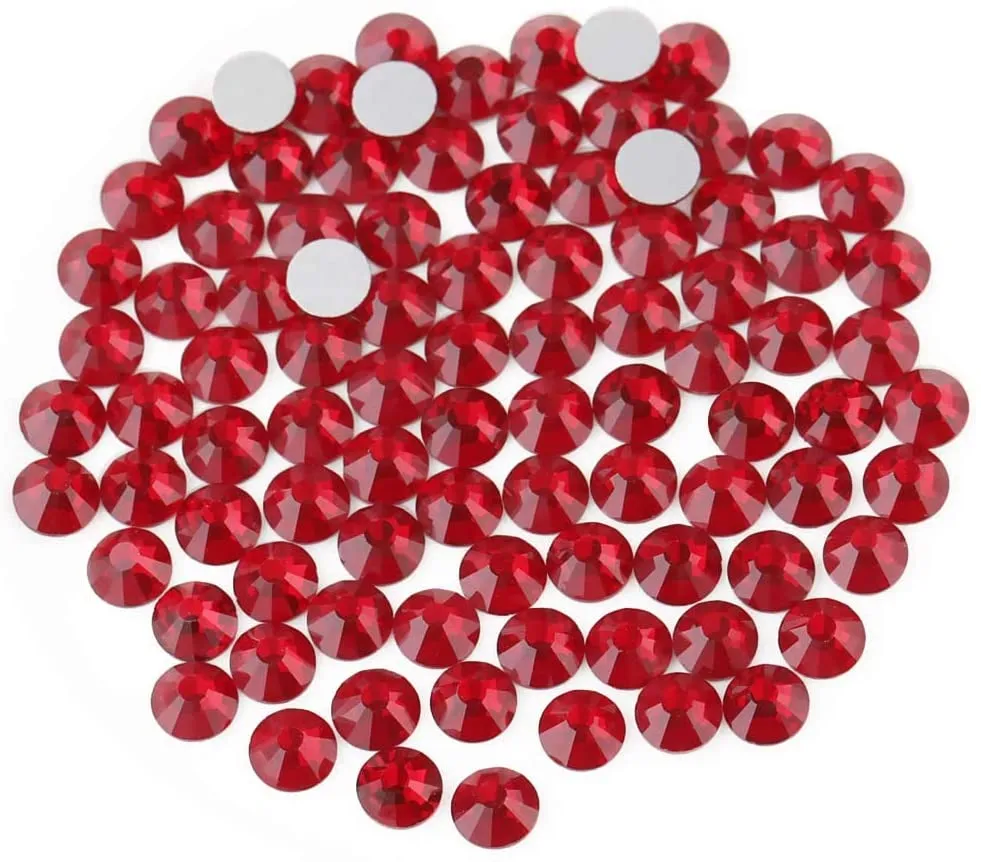 beadsland 1440pcs Flat Back Crystal Rhinestones Round Gems for Nail Art and Craft Glue Fix,Montana(SS3(1.3-1.4mm))
