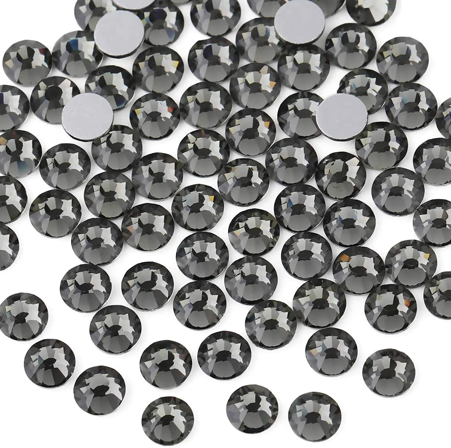 beadsland 1440pcs Flat Back Crystal Rhinestones Round Gems for Nail Art and Craft Glue Fix,Montana(SS3(1.3-1.4mm))