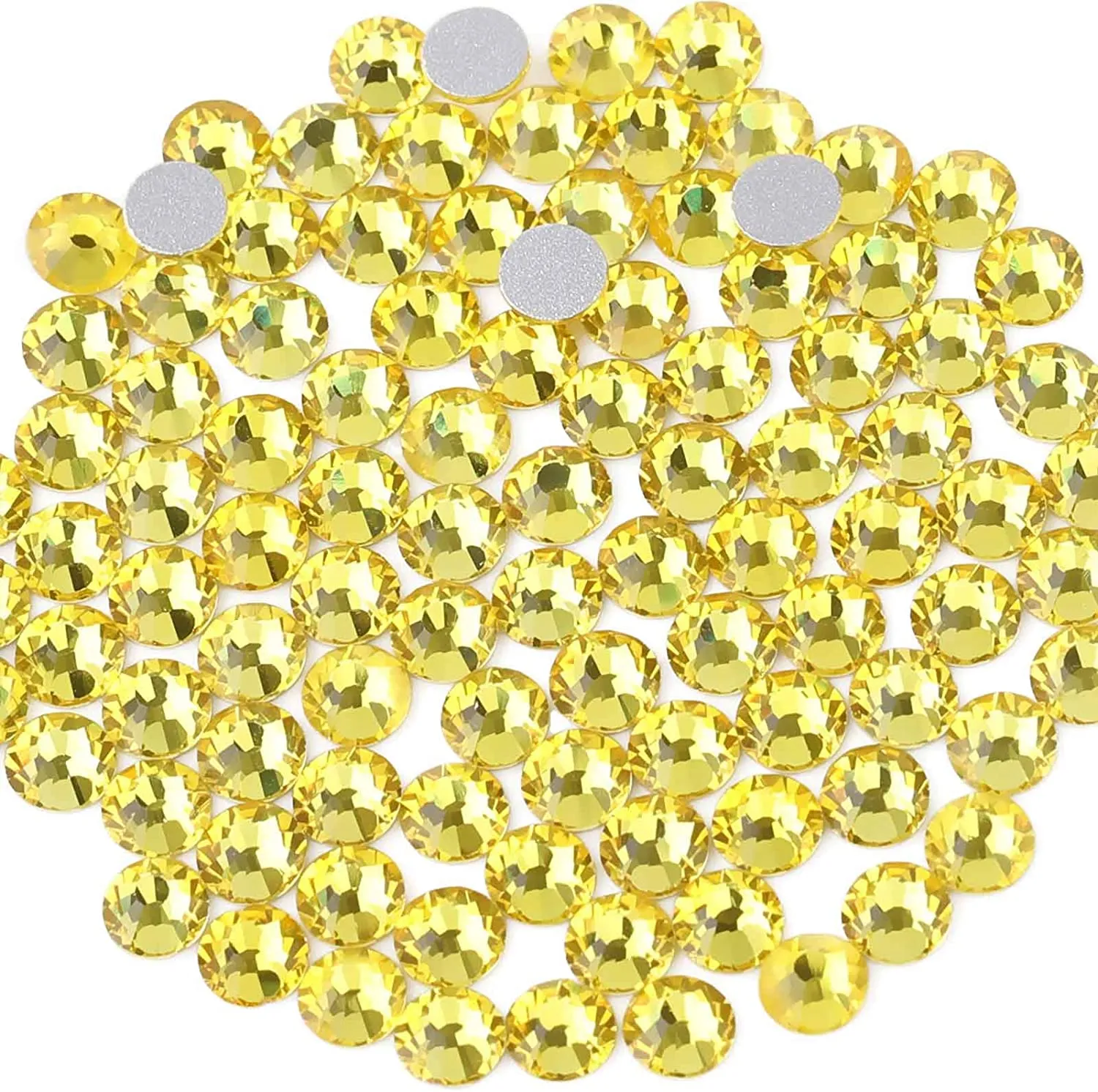beadsland 1440pcs Flat Back Crystal Rhinestones Round Gems for Nail Art and Craft Glue Fix,Montana(SS3(1.3-1.4mm))