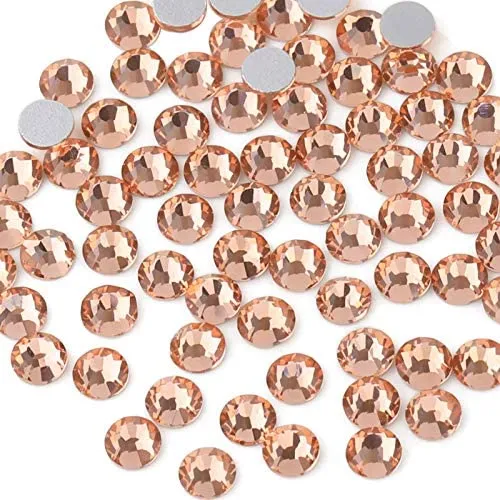 beadsland 1440pcs Flat Back Crystal Rhinestones Round Gems for Nail Art and Craft Glue Fix,Montana(SS3(1.3-1.4mm))