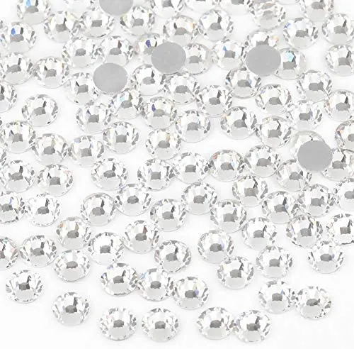beadsland 1440pcs Flat Back Crystal Rhinestones Round Gems for Nail Art and Craft Glue Fix,Montana(SS3(1.3-1.4mm))