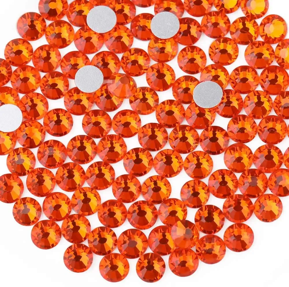 beadsland 1440pcs Flat Back Crystal Rhinestones Round Gems for Nail Art and Craft Glue Fix,Montana(SS3(1.3-1.4mm))