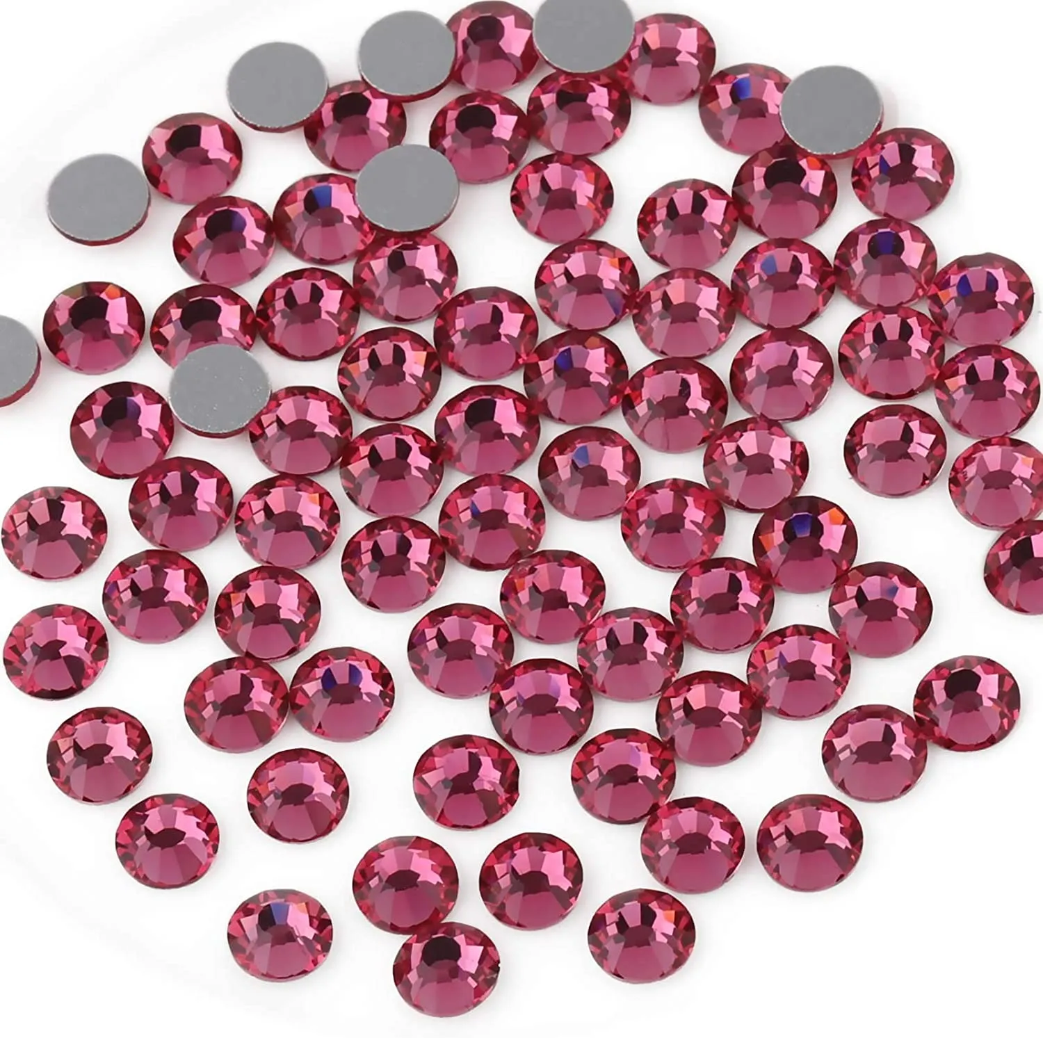 beadsland 1440pcs Flat Back Crystal Rhinestones Round Gems for Nail Art and Craft Glue Fix,Montana(SS3(1.3-1.4mm))