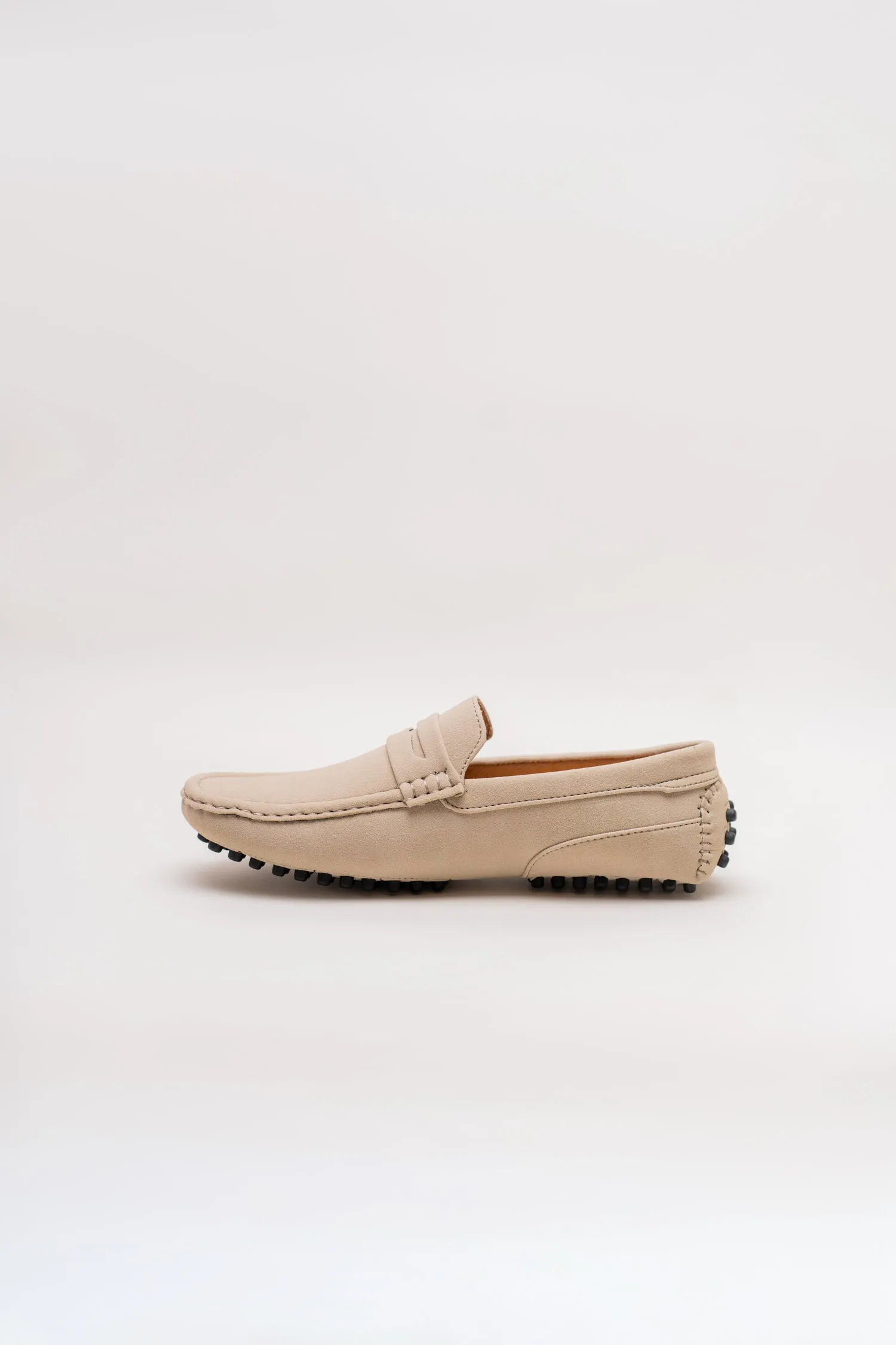 BEIGE PENNY LOAFERS