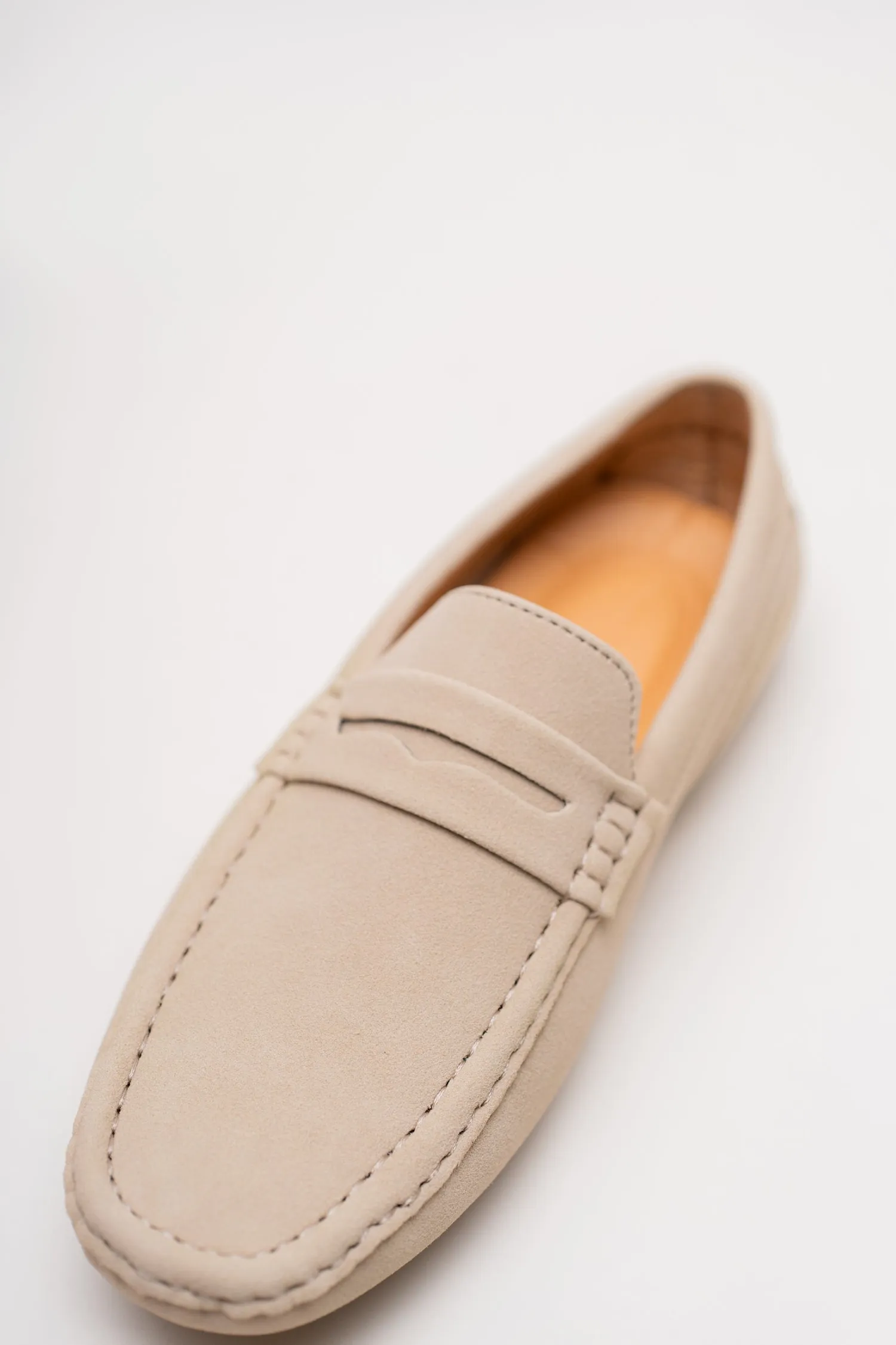 BEIGE PENNY LOAFERS
