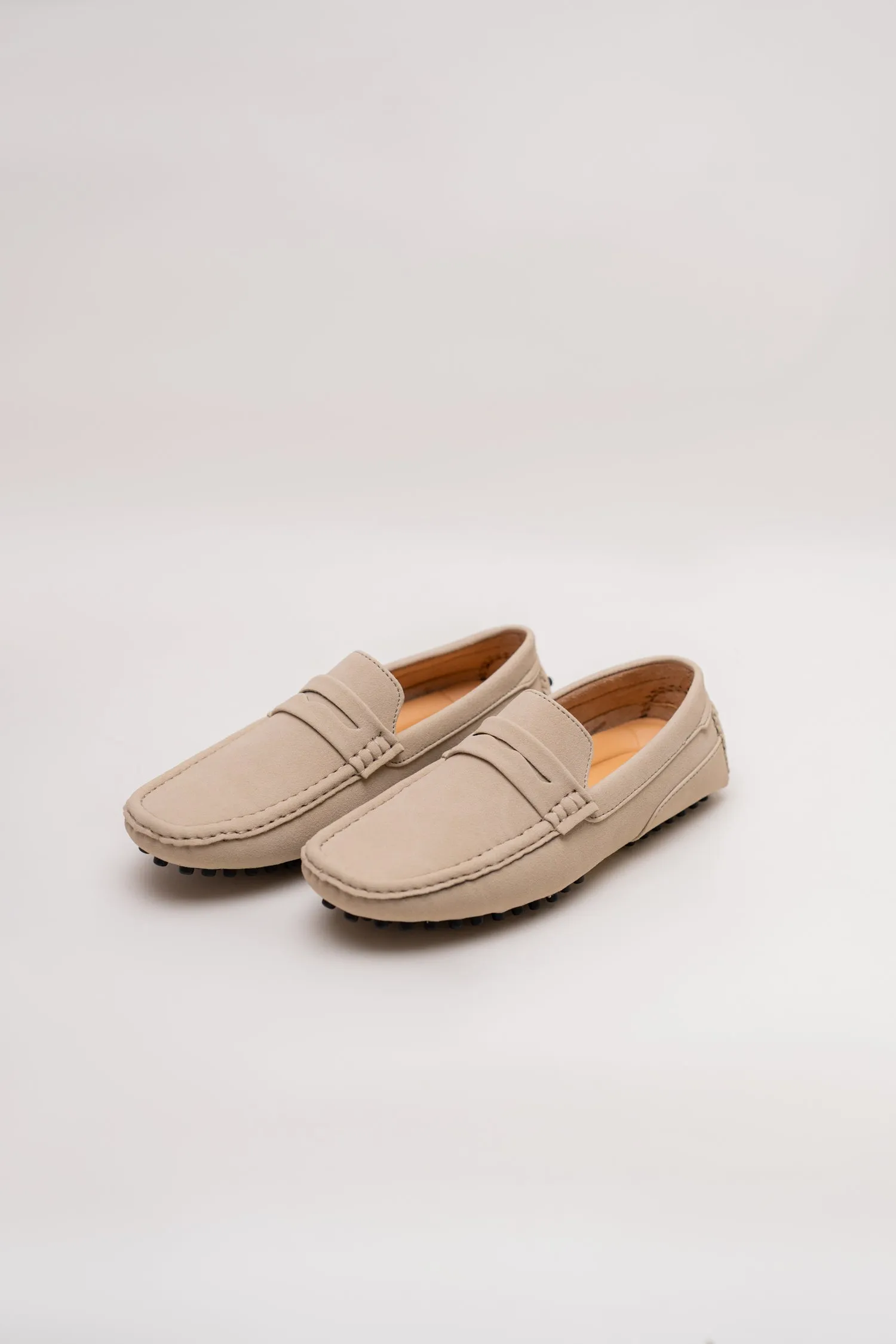 BEIGE PENNY LOAFERS