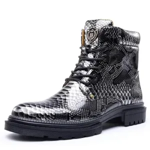Best Men Boots Snake Cowboy zapato Design