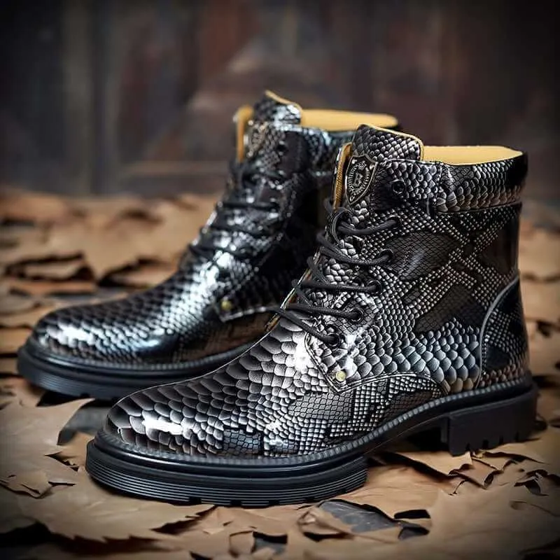 Best Men Boots Snake Cowboy zapato Design