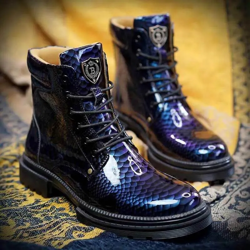 Best Men Boots Snake Cowboy zapato Design