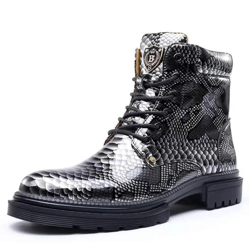 Best Men Boots Snake Cowboy zapato Design