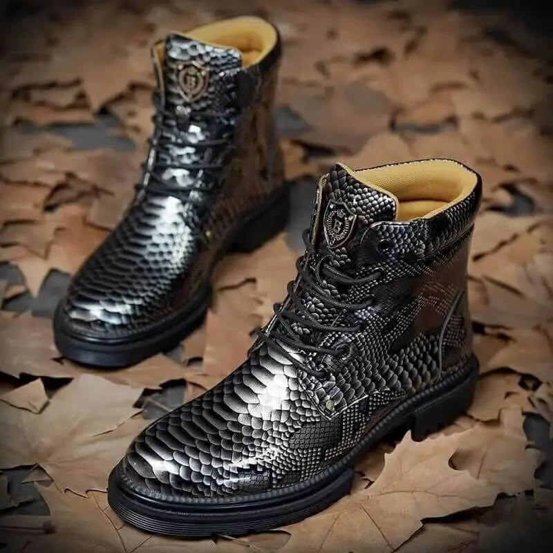 Best Men Boots Snake Cowboy zapato Design