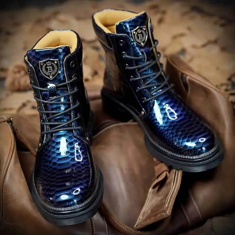 Best Men Boots Snake Cowboy zapato Design