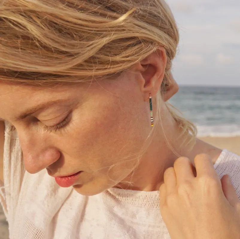 Big Colorspike Earrings in Shell