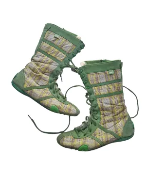Biker harajuku y2k plaid boots