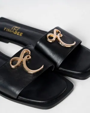 BLACK CHARLOT SLIDES