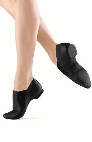 Black Elasta Bootie Jazz Shoes - Child