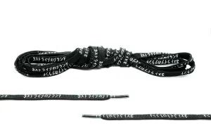 Black Japanese Katakana Laces