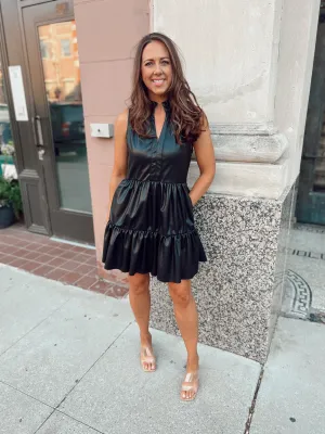 Black Leather Dress