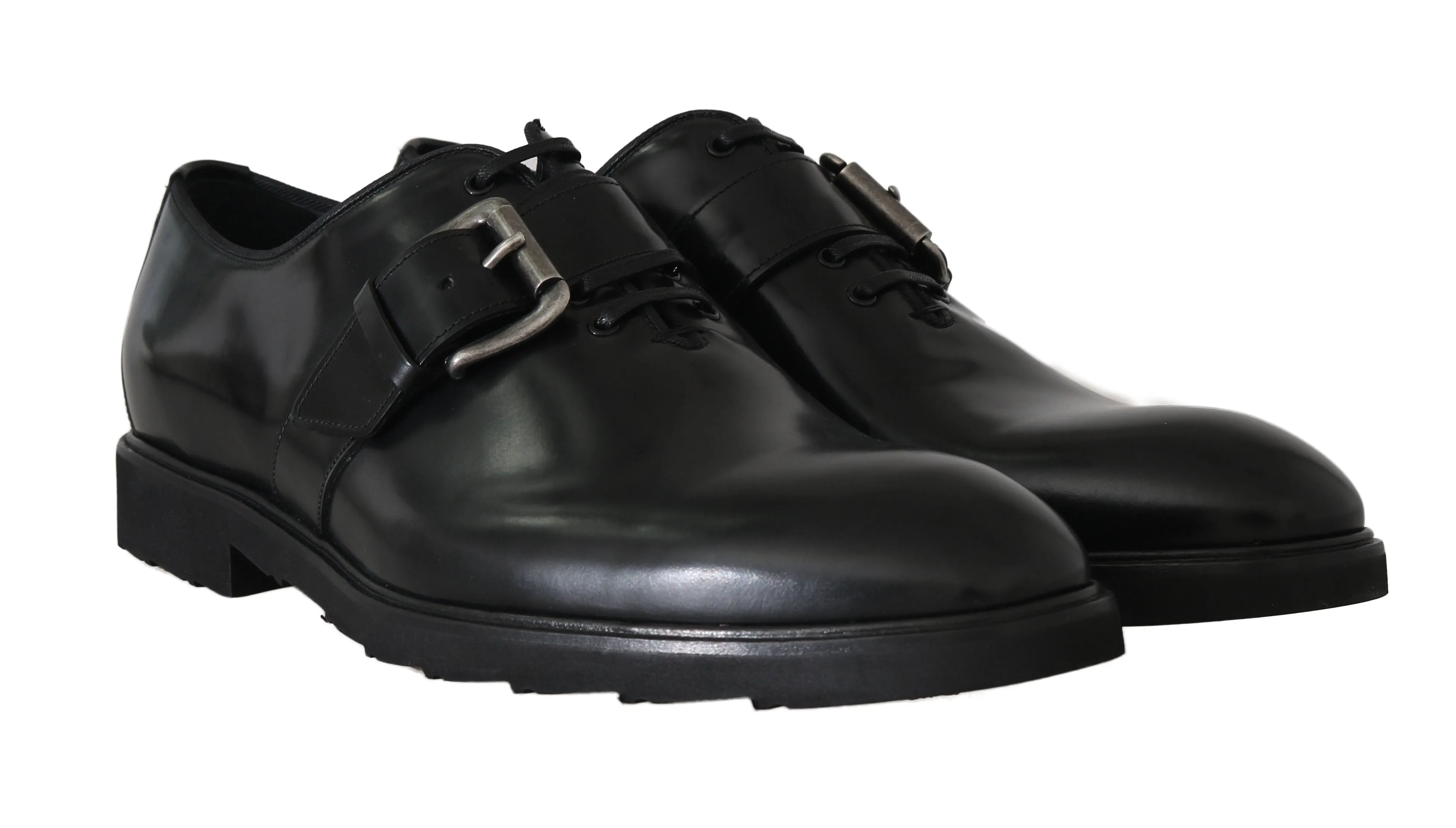 Black Leather Monkstrap Dress Formal Shoes