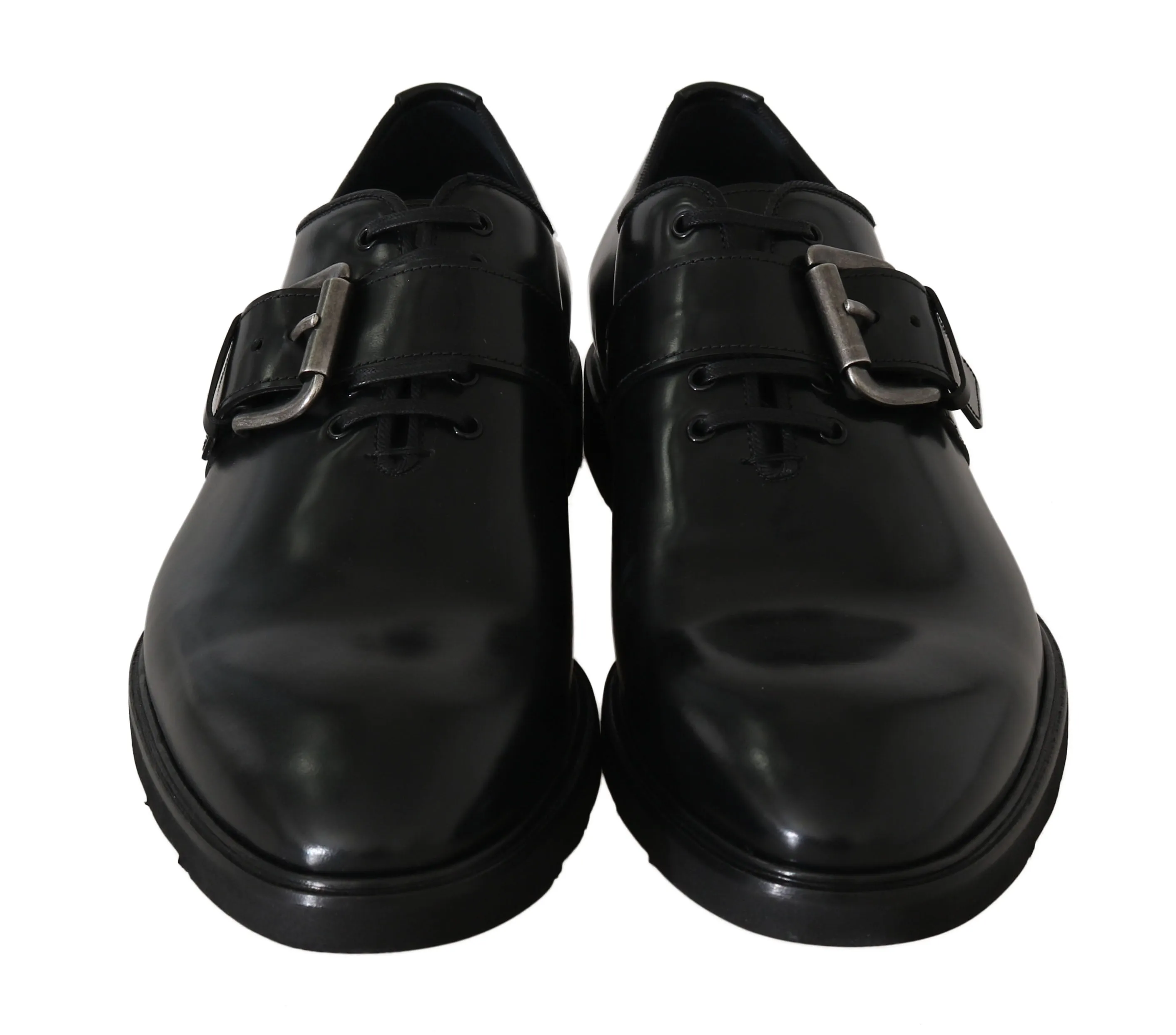 Black Leather Monkstrap Dress Formal Shoes