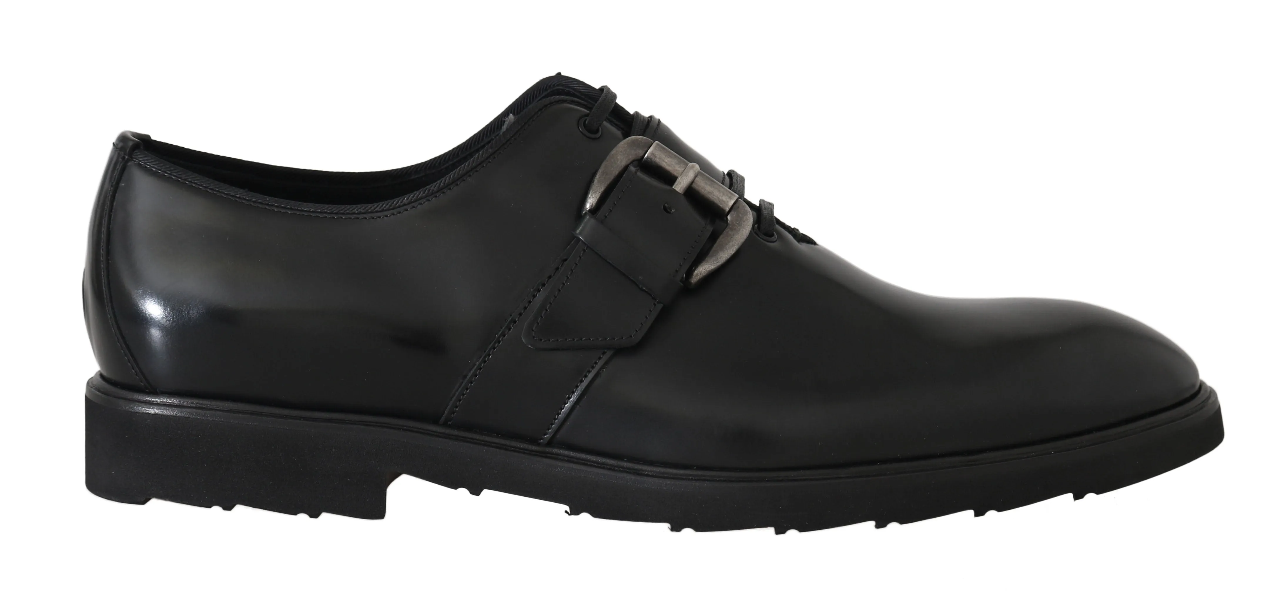 Black Leather Monkstrap Dress Formal Shoes