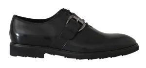 Black Leather Monkstrap Dress Formal Shoes