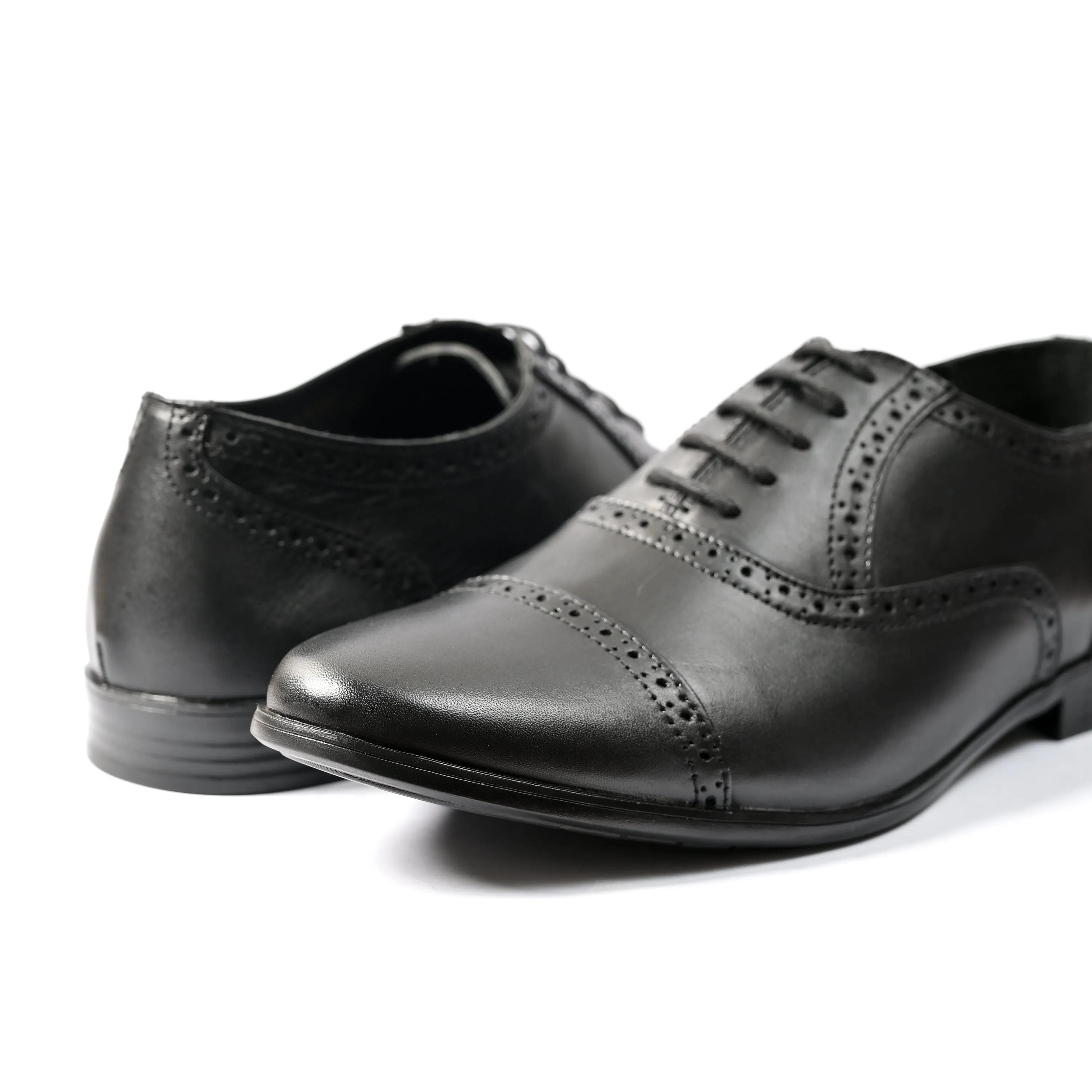 BLACK OXFORD LEATHER SHOES
