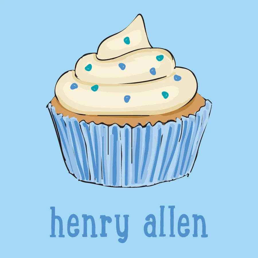 Blue Cupcake Calling Card
