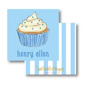 Blue Cupcake Calling Card