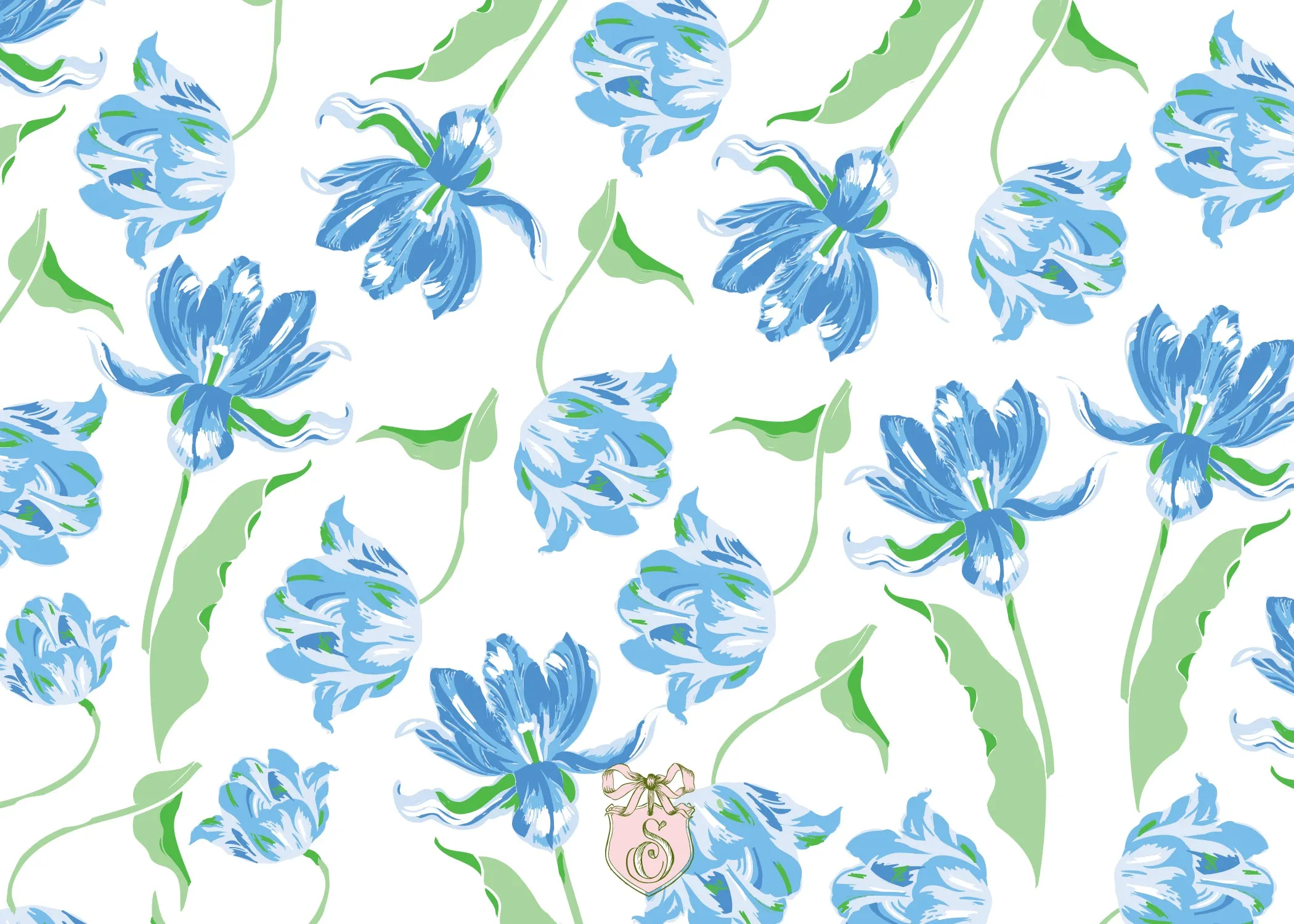 Blue Tulips Stationery