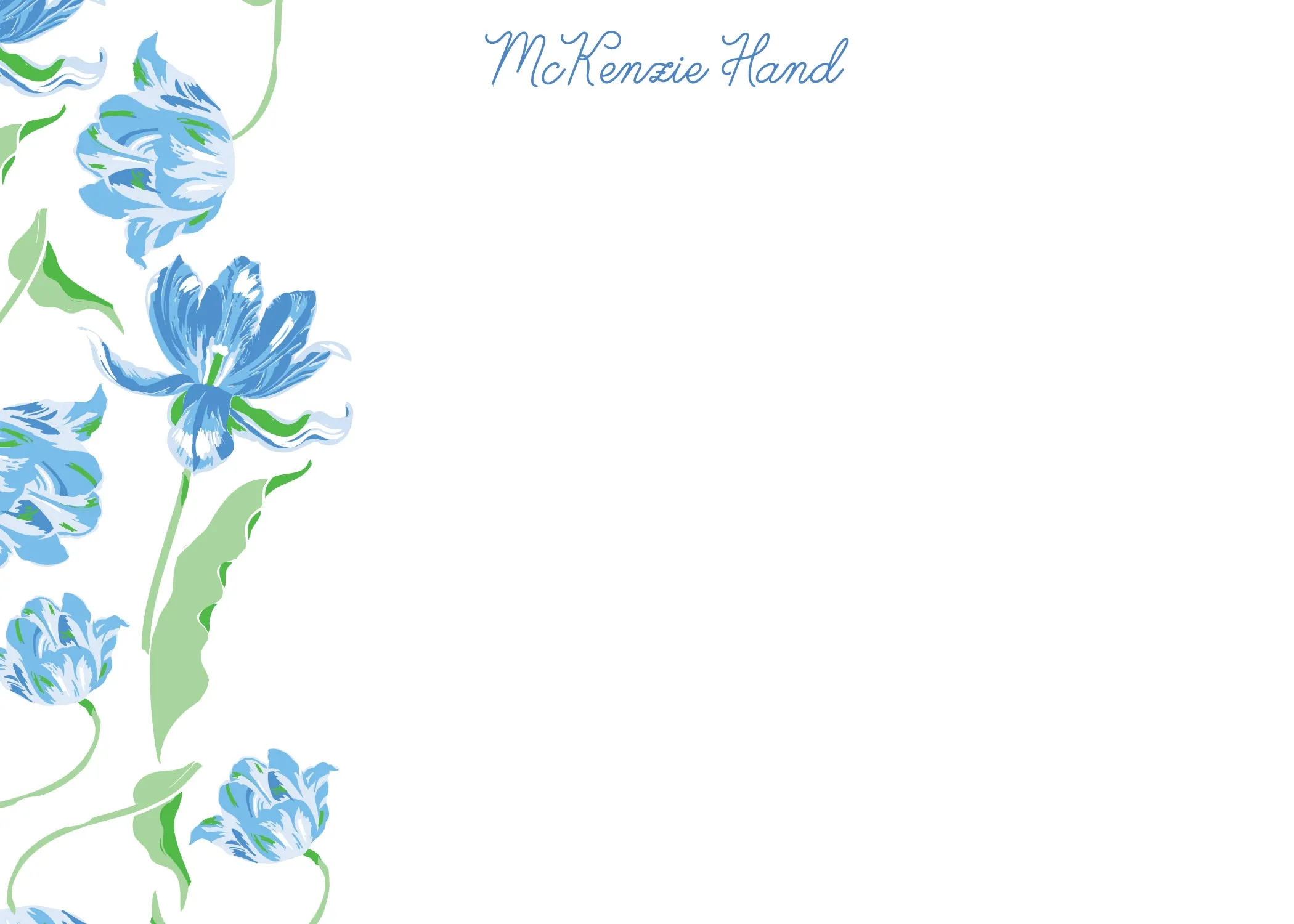 Blue Tulips Stationery