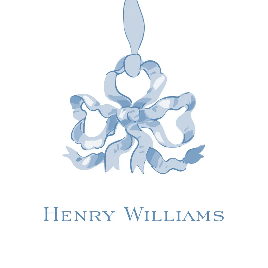 Blue Vintage Bows Calling Card