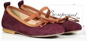 Bonpoint Purple Ballerinas With Elastic Strap UK 9.5 EU 27 👼