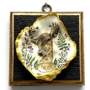 Bourbon Barrel Frame with Deer Oyster Shell | 4 x 1"