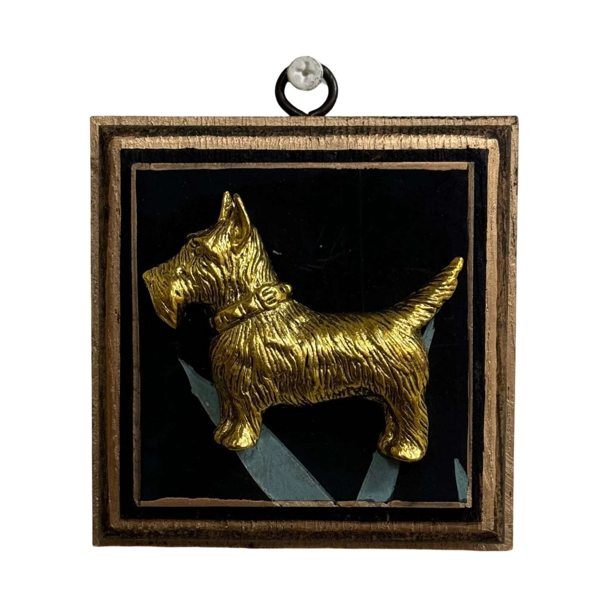 Bourbon Barrel Frame with Terrier on Coromandel | 4" x 1"