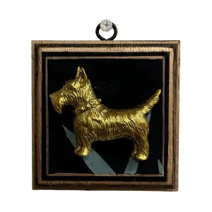 Bourbon Barrel Frame with Terrier on Coromandel | 4" x 1"
