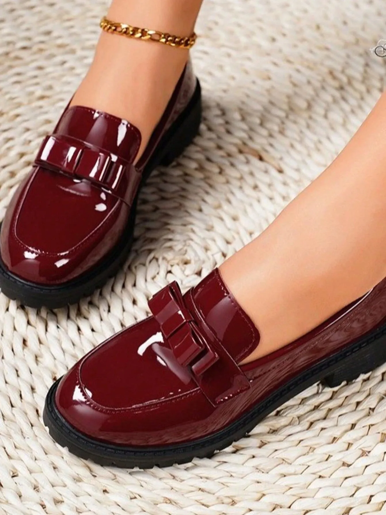 Bow Knot Design Slip-On Loafers - FD ⚡