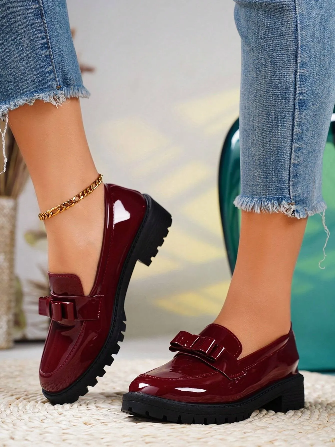 Bow Knot Design Slip-On Loafers - FD ⚡