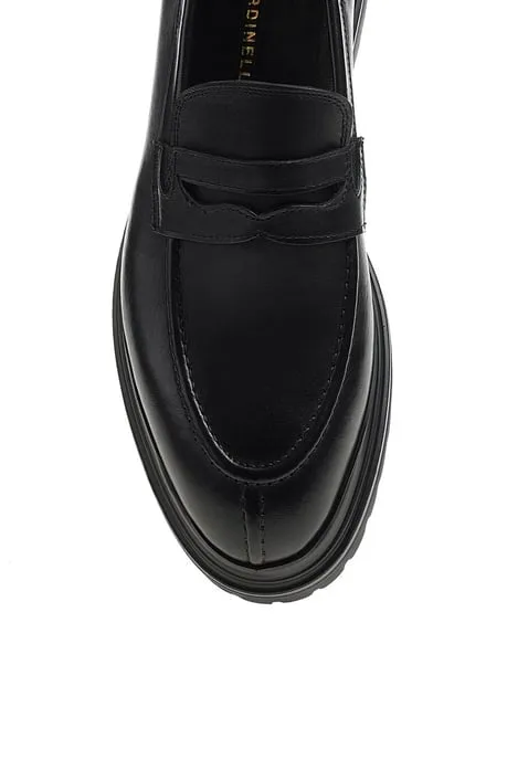 Brabion Aldo Leather Black Loafer Shoes