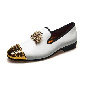 Brand New Luxury Men  Loafer Patchwork Of Genuine Leather And Horsehair Round Toe Slip On Dress Shoes