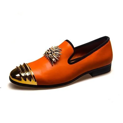 Brand New Luxury Men  Loafer Patchwork Of Genuine Leather And Horsehair Round Toe Slip On Dress Shoes